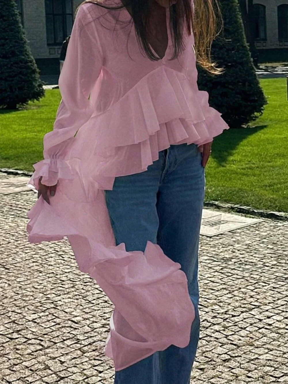Pink Casual Women's Loose Shirt